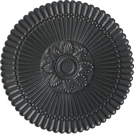 Ekena Millwork Nexus Ceiling Medallion (Fits Canopies up to 2 3/4"), Hand-Painted Pewter, 30"OD x 1 1/4"P CM30NEPES